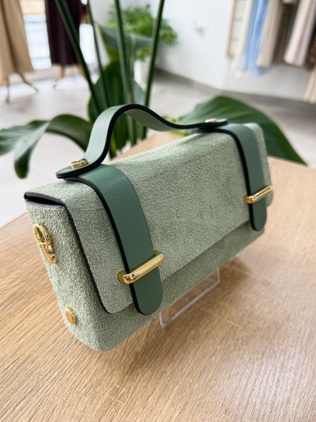 BOLSO MINI CAJITA PIEL VERDE AGUA 2