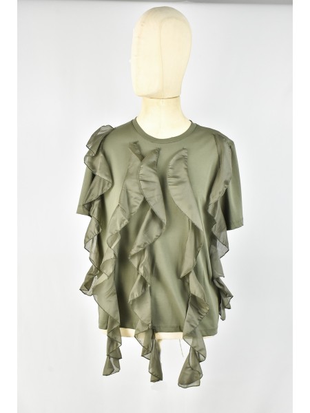 CAMISETA VERDE CAZA VOLANTES DELANTEROS ALOA