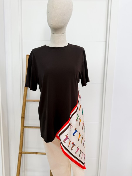 CAMISETA PAÑUELO MARRÓN