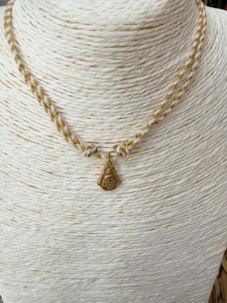 COLLAR CUERDA TRENZADA ORO VIRGEN