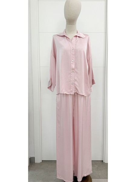 CONJUNTO SATINADO ANTOJO ROSA