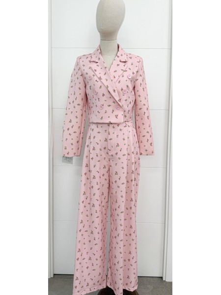 CONJUNTO FLORECILLAS ROSA