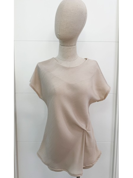 BLUSA NUDO CINTURA BEIGE