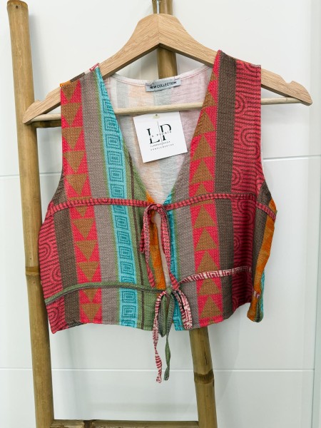 CHALECO ETNICO TONOS CORALES 2