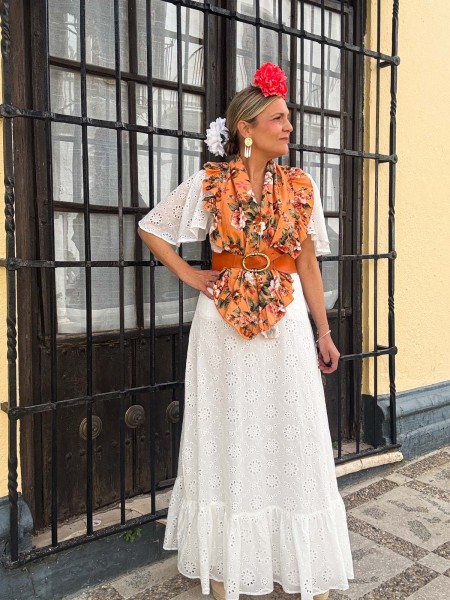 BATA TRIANA PERFORADA BLANCA