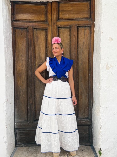 CONJUNTO FALDA Y PIQUILLO SONIQUETE AZUL