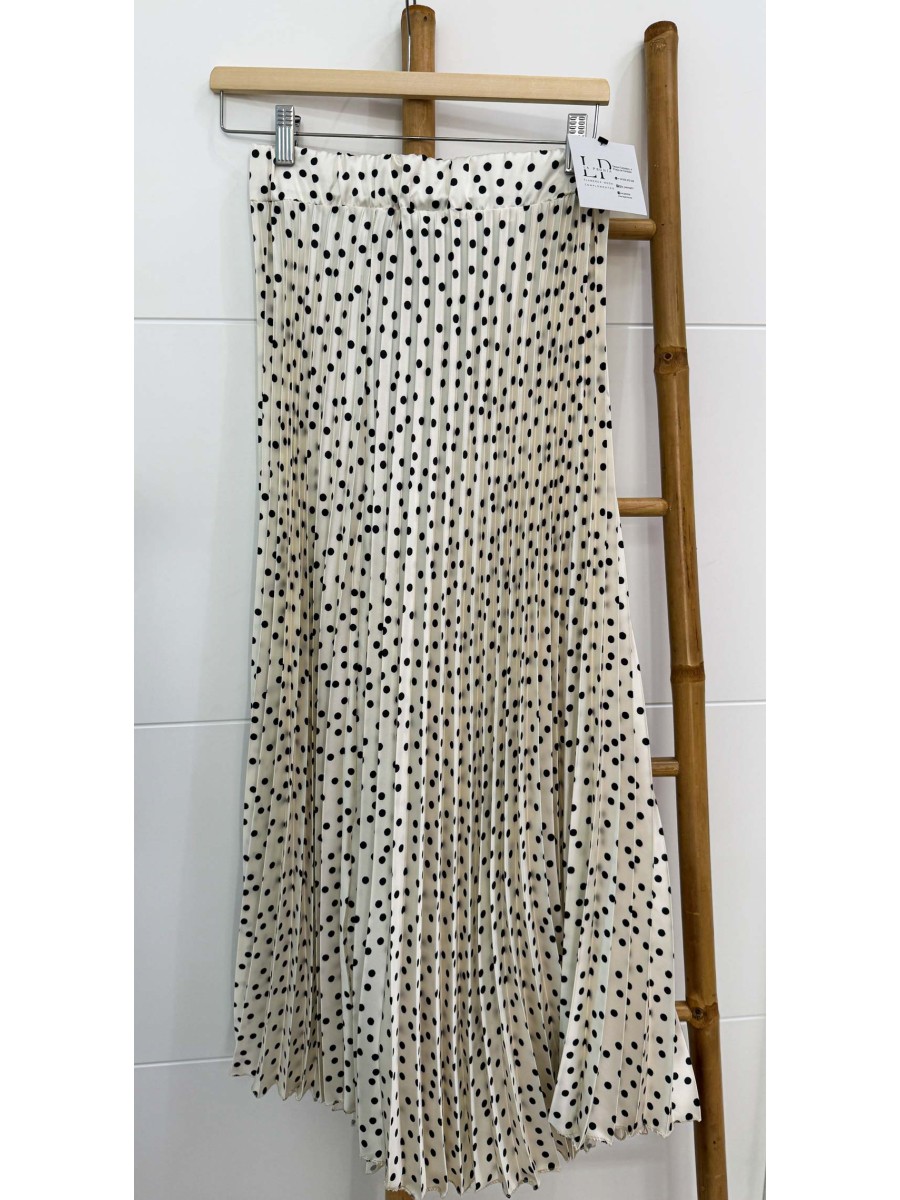 FALDA PLISADA LUNAR NEGRO