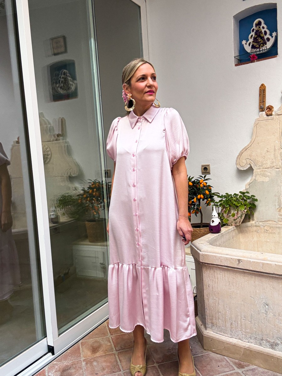 VESTIDO CAMISERO NUDE