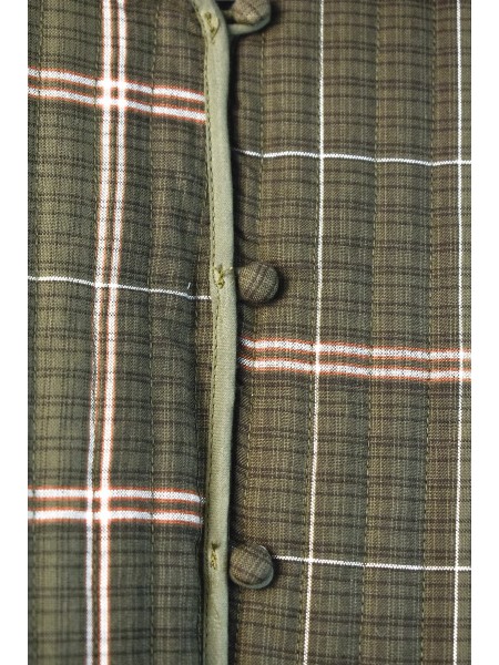 CHALECO ENGUATADO LISTAS VERDE CAZA Y ROJO ALFAIR 2