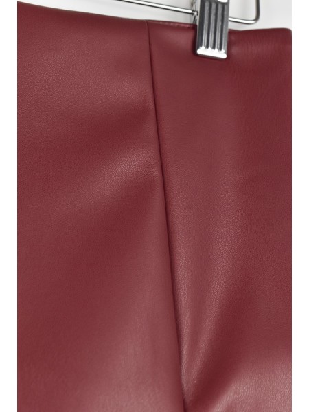 SHORT FALDA PANTALON POLIPIEL BURDEOS 2