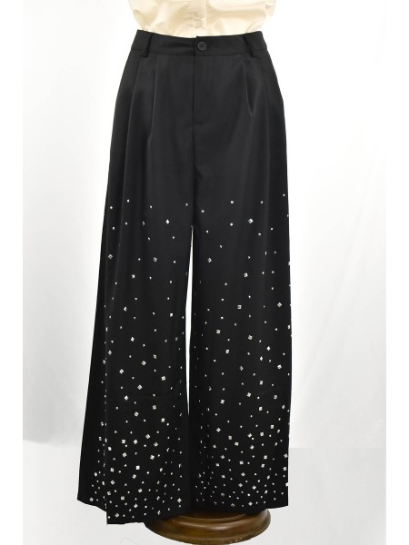 PANTALON PINZAS NEGRO DIAMANTE