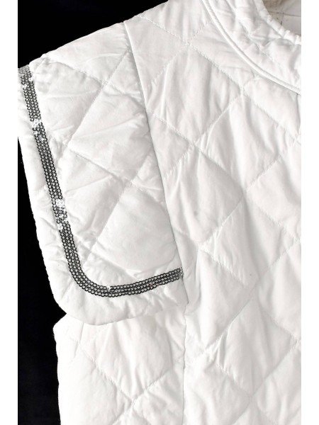 CHALECO CORTO ENGUATADO BLANCO 2