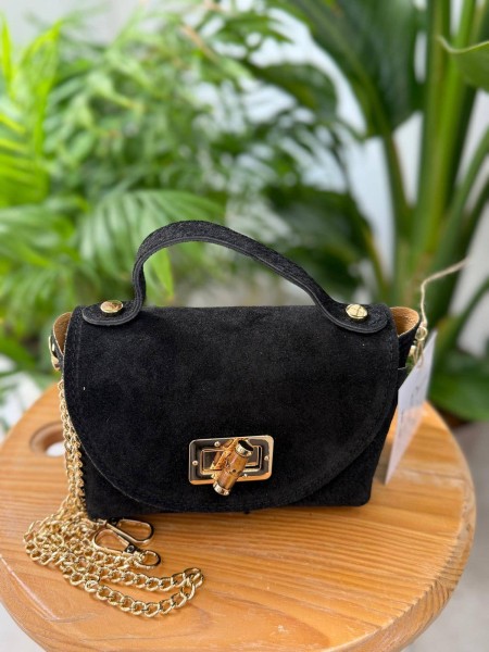 MINI BOLSO SERRAJE NEGRO
