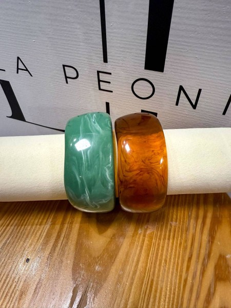 JUEGO DE DOS PULSERAS RESINA