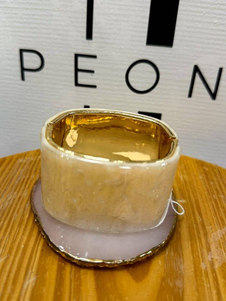 BRAZALETE MARFIL CON ORO