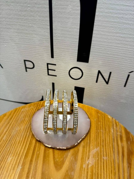 BRAZALETE PLATEADO INTERIOR DORADO