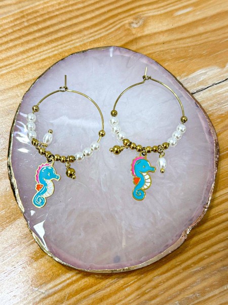 PENDIENTE ARO CABALLITO DE MAR