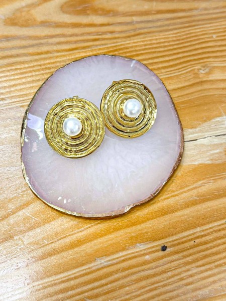 PENDIENTE MANDALA ORO