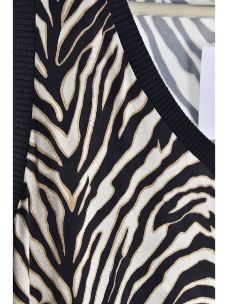 Vestido satén animal print