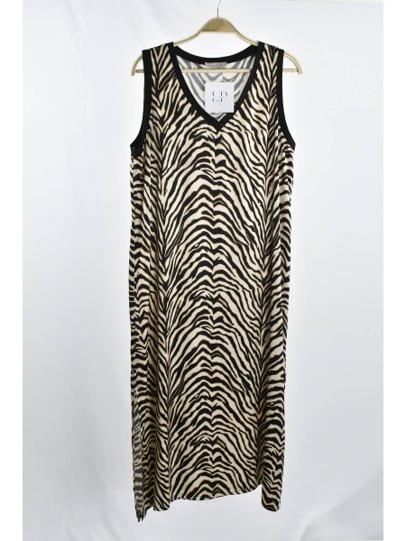 Vestido satén animal print