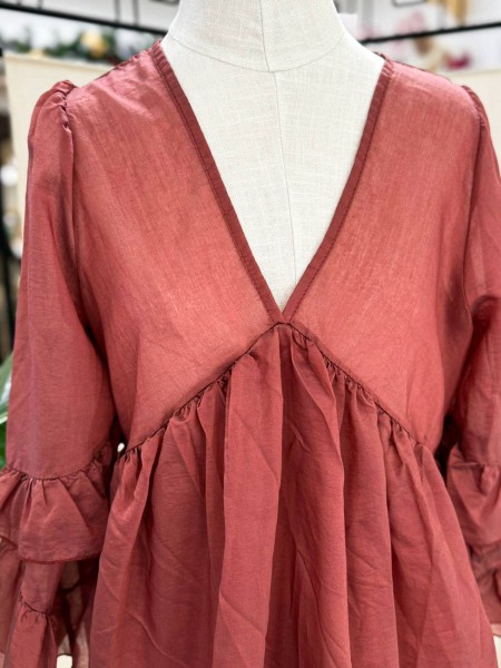 BLUSA TINTO VOLANTE ARMONÍA 2