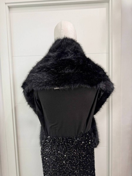 ESTOLA PELO SINTETICO NEGRO 2