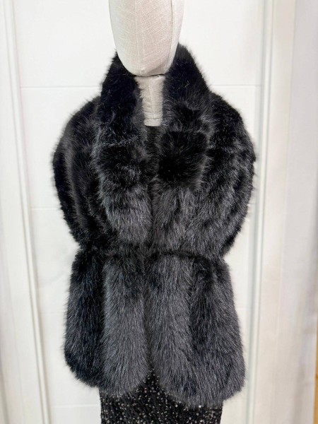 ESTOLA PELO SINTETICO NEGRO