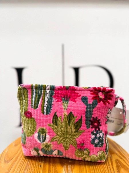 BOLSA ASEO TERCIOPELO ROSA