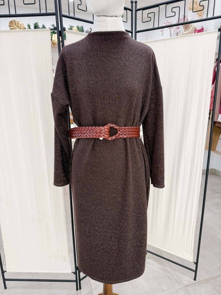 VESTIDO PUNTO MARRÓN OSLO