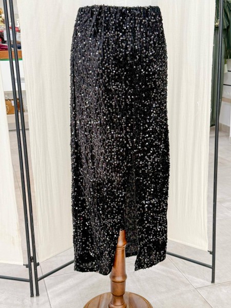 FALDA LENTEJUELA NEGRA