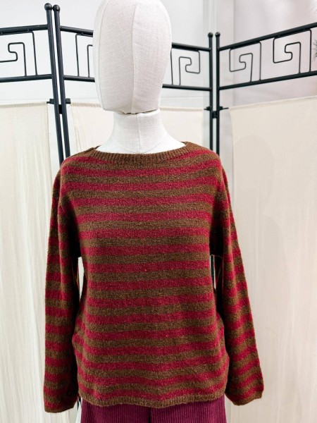 JERSEY RAYA MARRÓN Y GRANATE