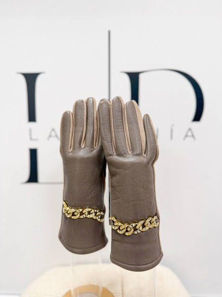 GUANTE CADENA MARRON 2