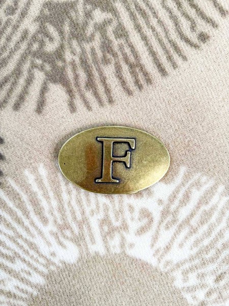 HEBILLA OVALO METAL LETRA F