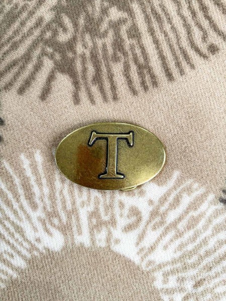 HEBILLA OVALO METAL LETRA T