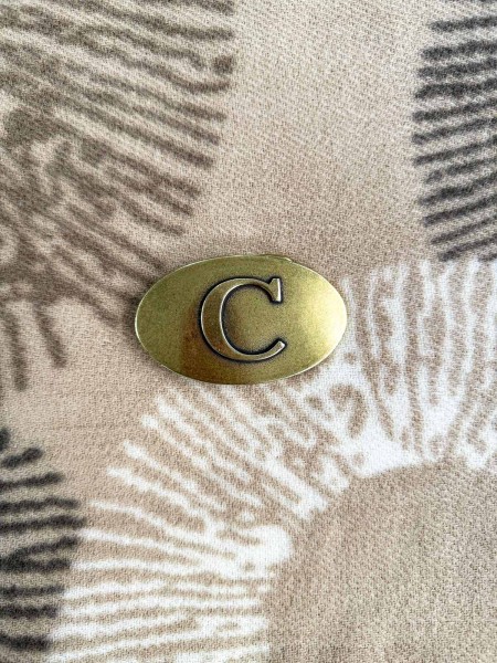 HEBILLA OVALO METAL LETRA C