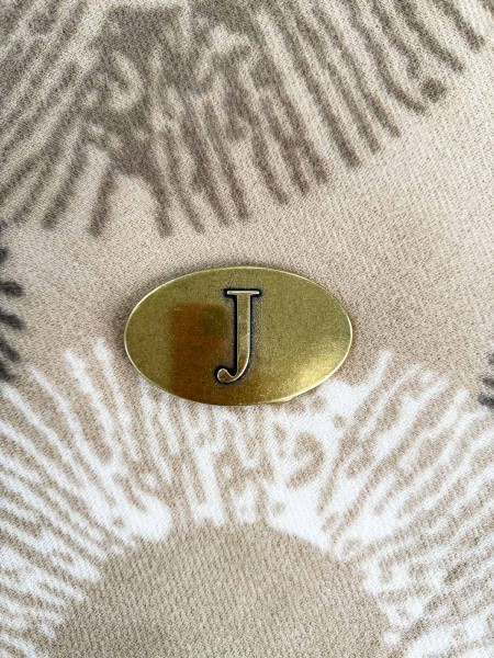 HEBILLA OVALO METAL LETRA J