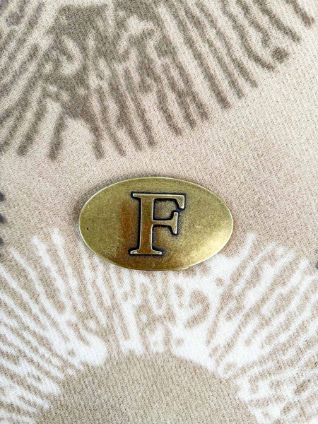 HEBILLA OVALO METAL LETRA F 2