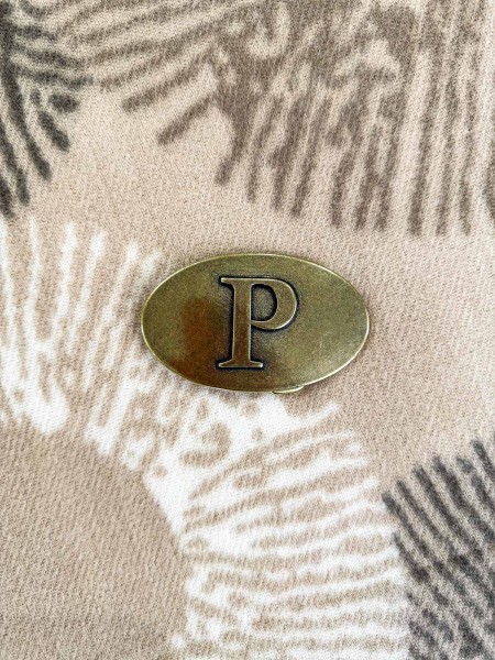 HEBILLA OVALO METAL LETRA P