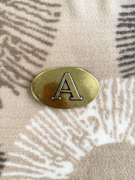 HEBILLA OVALO METAL LETRA A