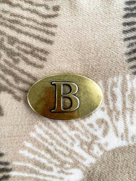 HEBILLA OVALO METAL LETRA B