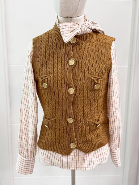 CHALECO PUNTO CAMEL TRIANA