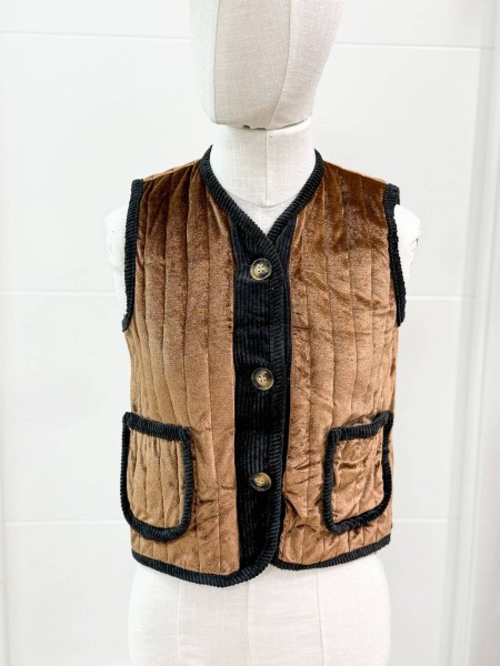 CHALECO TERCIOPELO MARRÓN