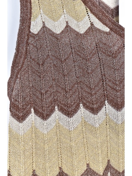 TOP PUNTO EMPOLVADO MARRON 2