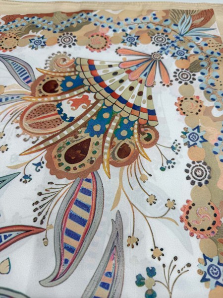 PAÑUELO SEDA TONOS ANARANJADOS CLAROS