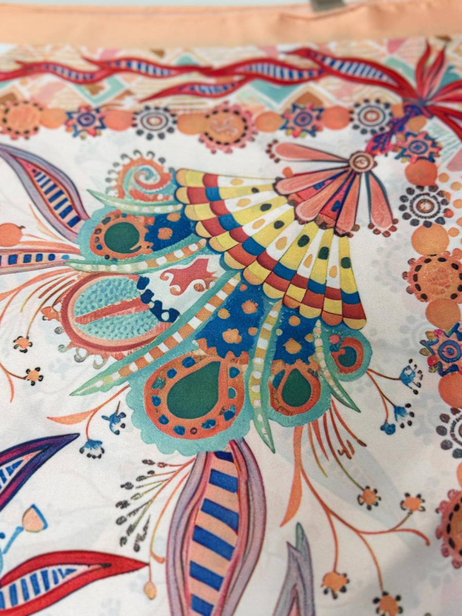 PAÑUELO SEDA TONOS SALMÓN