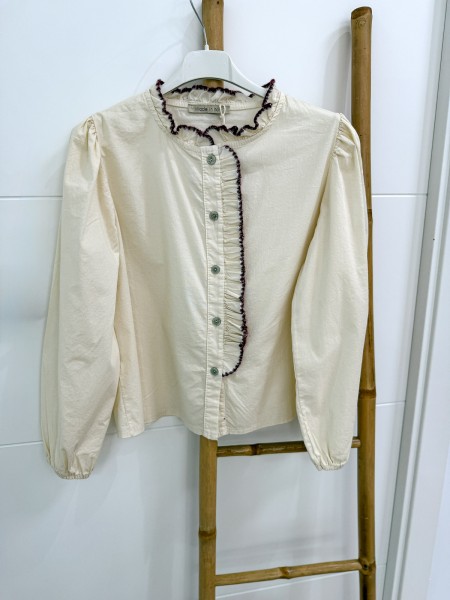 BLUSA MARIELA BEIGE Y GRANATE 2