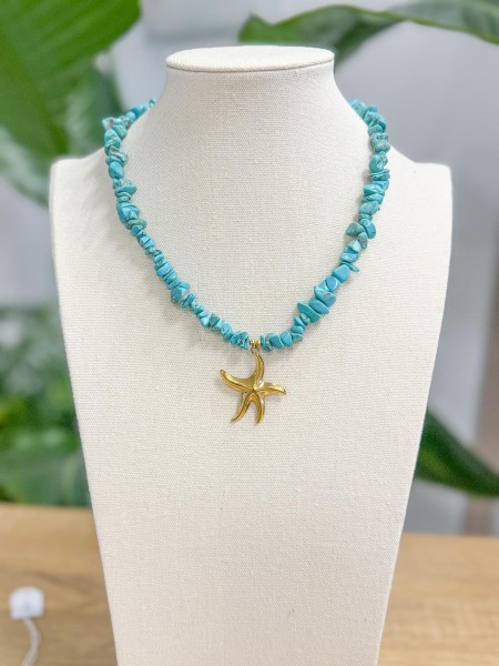 COLLAR TURQUESA ESTRELLA DE MAR