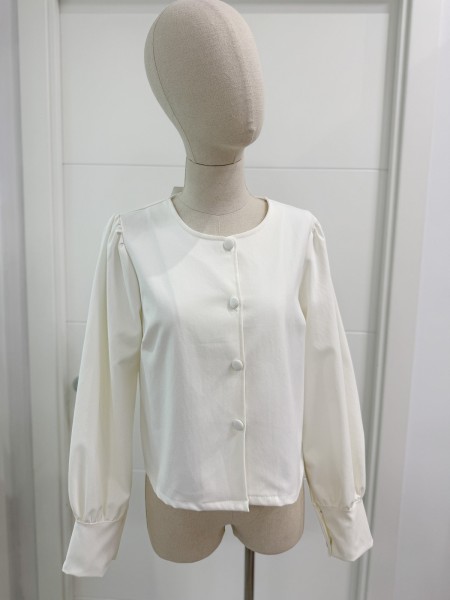 CHAQUETA ABLUSADA BLANCA