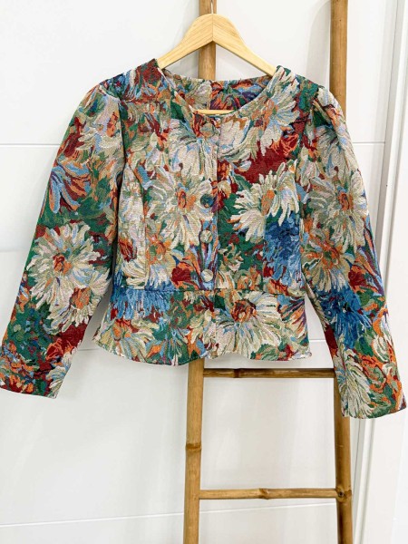 CHAQUETA JACQUARD FLORAL 2