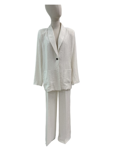 CONJUNTO DE CHAQUETA Y PANTALÓN STRASS BLANCO 2